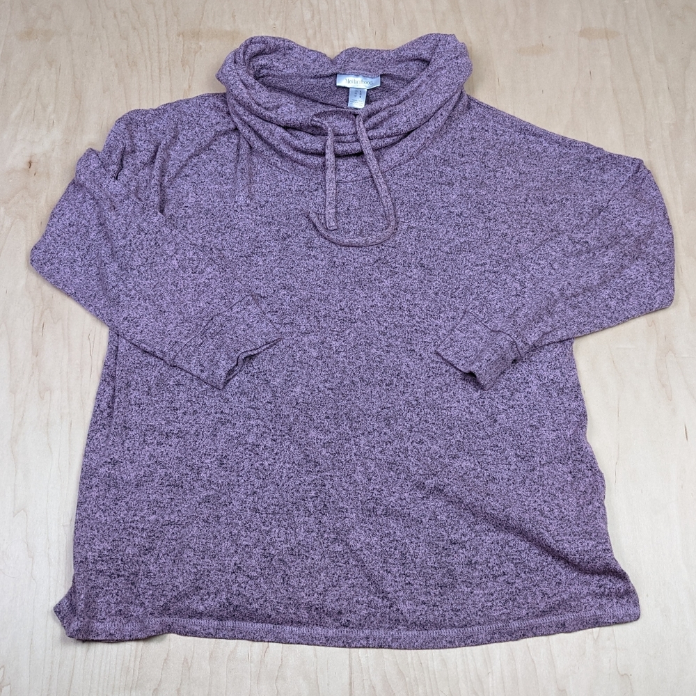 Motherhood, Maternity, Pink & Black, Cowl Neck Sweater Women's (L)